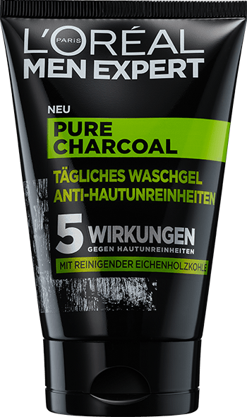 Grün-schwarze Tube des Pure Charcoal Waschgels Anti Hautunreinheiten